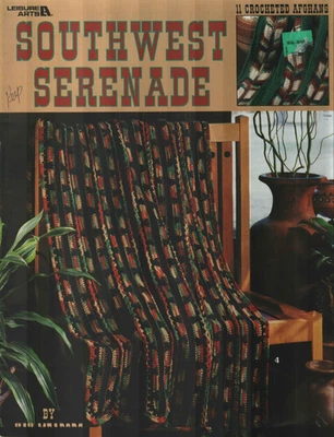 USED SOUTHWEST SERENADE AFGHANS 11 DESIGNS LEISURE ARTS CROCHET PATTERN BOOK - Image 1 of 4