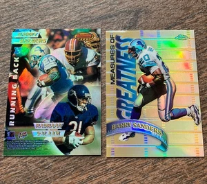 BARRY SANDERS REFRACTOR LOT 1998 TOPPS CHROME + 1996 BOWMAN’S BEST INSERTS HOF - Picture 1 of 5