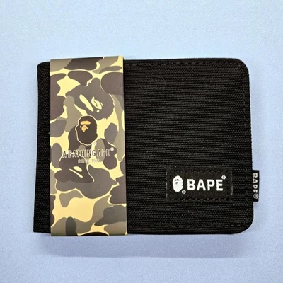 BAPE A купание обезьяны складного бумажника Японии Streetwear черный с коробкой новый - Изображение 1 из 4