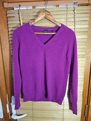 Suéter Top Barneys New York 100% Cachemira Hecho en Italia Púrpura Para Mujer Pequeño Foto 1 de 4