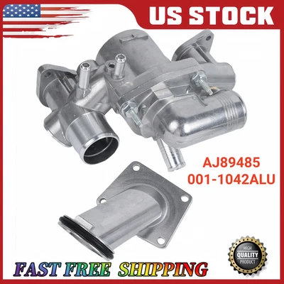 AJ89485 New For Jaguar S-Type XJ8 XJR 4.2L 2003-2005 Aluminum Thermostat Housing Foto 1 de 4