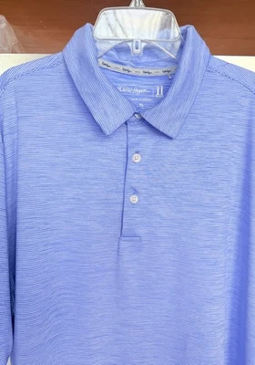 Walter Hagen Men’s Golf Polo Blue Stripe Size XL - Image 1 of 4