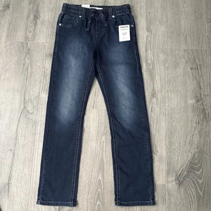 Signature Levi Strauss Drawstring Elastic Waist Jeans Pull On Boys Sz 12 Regular - Picture 1 of 12