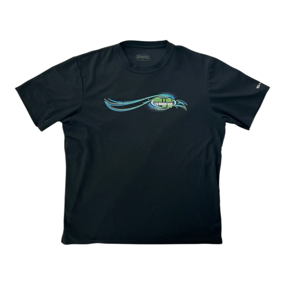 Sugoi Mens Rock N Roll 1/2 Marathon San Jose 2009 Sz L Running T-Shirt Black - Image 1 of 4