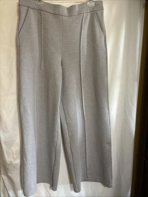 Lee Women’s Elastic Waist Wide Leg Slouch Pants Light Heather Grey Size Large. - Image 1 of 4