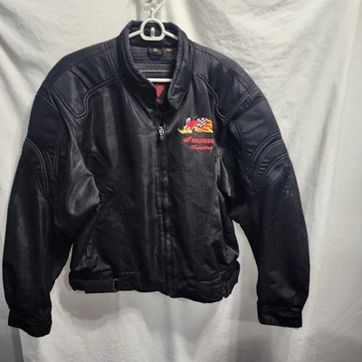 Chaqueta de carreras Honda Rider Collection negra pájaro carpintero leñoso acolchada 03 XL Foto 1 de 4