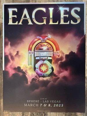Póster de lámina oficial Eagles Sphere 7-8 de marzo de 2025. *Comprado en la feria Foto 1 de 4