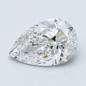 Pear Cut 1.29 CT Cert. AGI Natural Mined Diamond Loose F color SI1 clarity - Picture 1 of 2