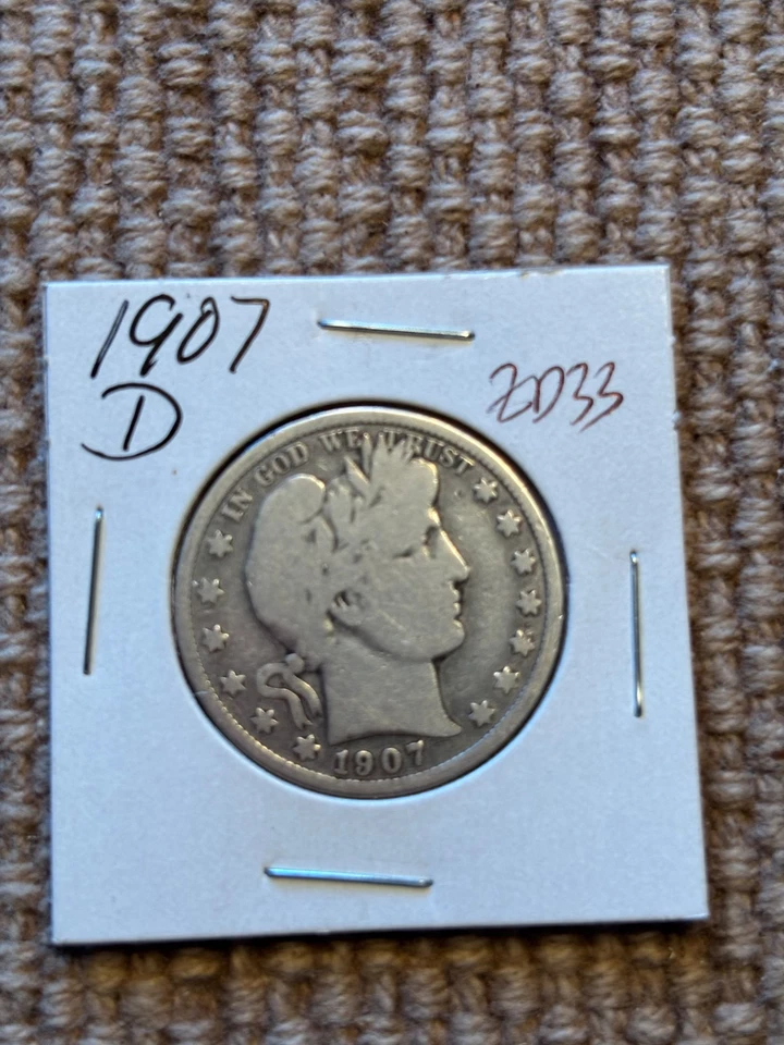 1907 D Barber Half Dollar - Image 1 of 2