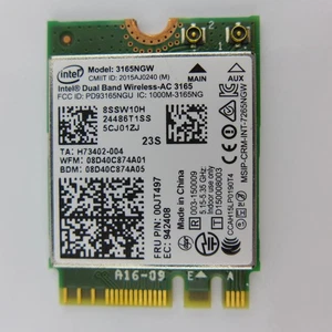 INTEL 3165NGW Wireless-AC 3165 PCI Express M.2 NGFF Wlan Modul + Bluetooth 4.0 8 - Afbeelding 1 van 2