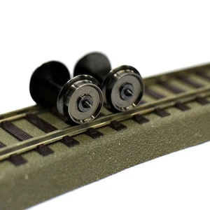 2 Pieces Metal Wheels for Model Train Silver,Electric Train Carriage Wheels for - Picture 1 of 6