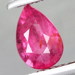 0.29ct 5x3.4mm Pear Natural Pinkish Red Rubellite Tourmaline Mozambique, Africa - Picture 1 of 4