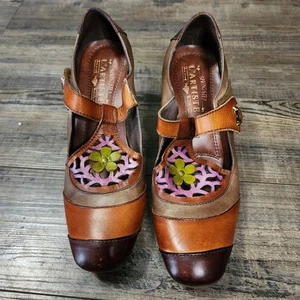 L'Artiste Springstep tacco donna taglia 38/7,5-8 usato pelle colorata SH2 - Foto 1 di 10