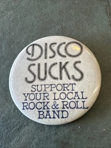 Vintage Pin Disco saugt Unterstützung Rock & Roll Band - Bild 1 von 2