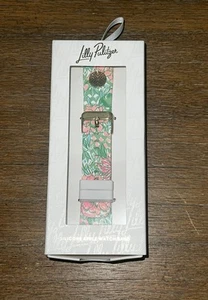 Bracelet Apple Watch en silicone Lilly Pulitzer 38 40 mm citron vert se sent bien NEUF - Photo 1 sur 1