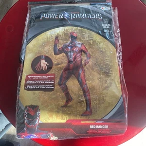 Adult Power Rangers Body Suit Costume Red Comic Con Mens Size XL 42-46 New Open - Picture 1 of 16