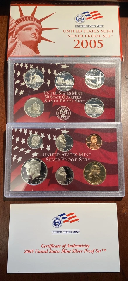 2005 US Mint Silver Proof Set w/COA - Image 1 of 1