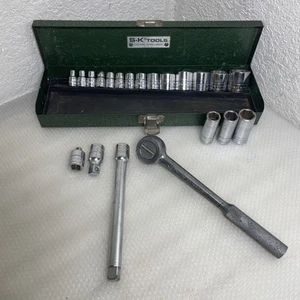 VINTAGE S-K TOOLS NO.4224  21 PC 1/4" & 3/8" DRIVE SOCKET SET ***AS IS***USED*** - Bild 1 von 13