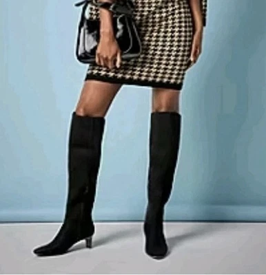 Worthington Palmetto Valto Faux New Suede Over  Knee Black Boots Size 6 Medium - Image 1 of 4