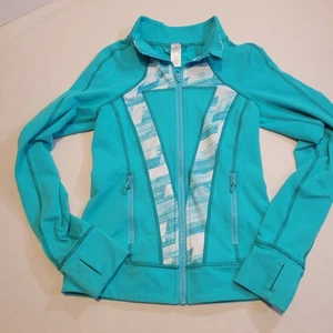 Ivivva by Lululemon Perfect Your Practice Jacket Teal Blue Youth Girls Size (10) - Picture 1 of 9