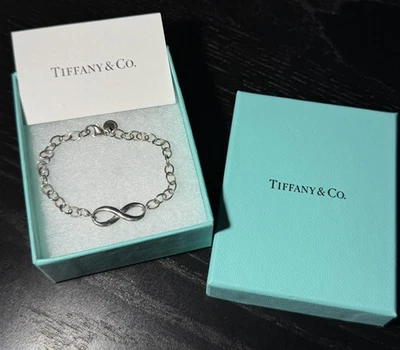 Tiffany & Co. 925 Sterling Silver Infinity Bracelet 7-1/8” - Image 1 of 4