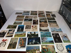 ANTIQUE/VINTAGE LOT OF POSTCARDS WITH WRITING - Picture 1 of 16
