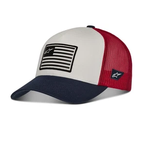 ALPINESTARS FLAG SNAPBACK HAT WHITE/NAVY/RED O/S - Picture 1 of 1