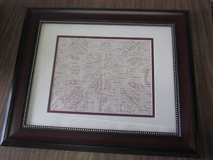 BIRCH BARK BITINGS, NATIVE AMERICAN,17 X 14 INCHES BEAUTIFUL FRAME, L FLOWER - Picture 1 of 3