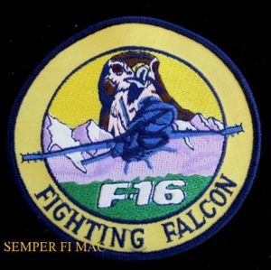 F-16 FIGHTING FALCON PATCH US AIR FORCE PILOT CREW GIFT FIGHTER USAF AFB WOW - Picture 1 of 1