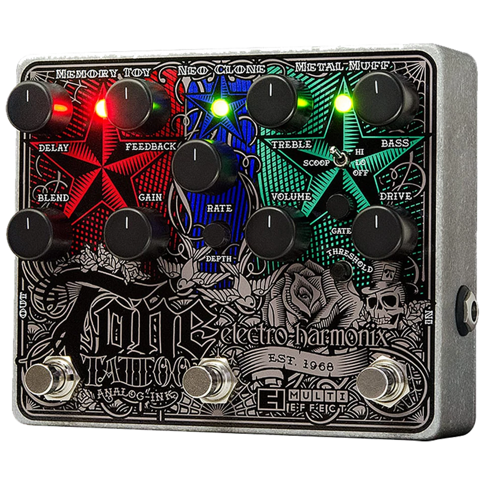 Electro-Harmonix Tone Tattoo - Analog Delay / Chorus / Distortion Effect Pedal - Image 1 of 1