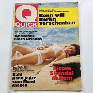 Quick Zeitschrift - AUGUST 1971 - GEBRAUCHT - SITTENSKANDAL IN ROM - Picture 1 of 1