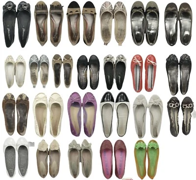 Ballerine scarpe donna OUTLET -40% ragazza vera pelle glitter tacco Italiane - Immagine 1 di 4