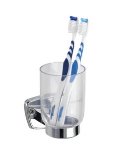 WENKO Zahnputz Becher Basic Zahnbürsten Pasta Becher Halterung Bad Zähne putzen - Bild 1 von 4
