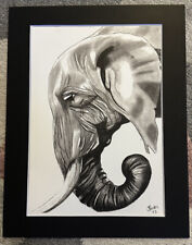 Hand Drawn Graphite Elephant