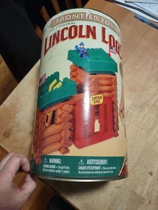 Lincoln Logs Frontier Fort Set 2000 Teepee Canoe Figures Hasbro Chief Officer - Picture 1 of 7