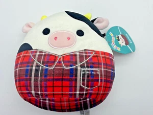 Squishmallows Flannel Connor the Cow 7" Fall Plaid Harvest W/Tag FAST Shipping - Picture 1 of 4