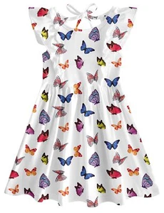 4T Girls Dresses 5T Little Girl Butterfly Dress Up Cute Back to School Outfit... - Picture 1 of 5