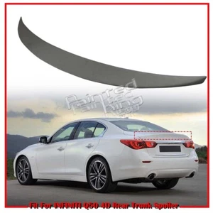 14-24 Fits INFINITI V37 Q50 4D P Type Rear Trunk Boot Spoiler Wing Painted - Bild 1 von 7