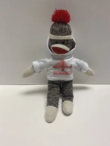 San Francisco, CA.  Souvenir Sock Monkey Plush 11 in Cover