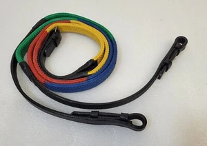 Nuevo Clásico Super Suave Jalea Goma Rillas Empuñadura Espinillas Cuero Riendas Multicolor - Imagen 1 de 3