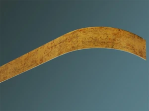 Gardinenschiene Kunststoff mit Blende 2-lfg. gold und Retouren Bogen 15x15 cm - Bild 1 von 2