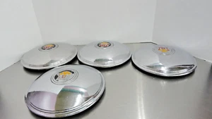 (4) 1948 1949 Oldsmobile Wheel Hubcaps Hub Cap Dog Dish Chrome Rat Rod Poverty - Picture 1 of 13
