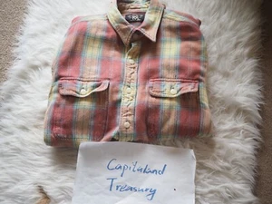 RRL Double RL red yellow check heavy weight workshirt size M - Picture 1 of 8