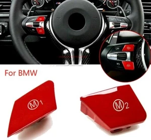 PULSANTI BMW ROSSO LUCIDO M1 M2 PER M3 M4 M5 M6 X5M X6M F80 F82 F83 F10 F06 F15 F16 - Foto 1 di 4