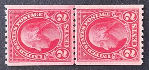 606 ( 2c Waschspule ) - LINIENPAAR - GUT ZENTRIERT - SELTEN mit JUMBO-RÄNDERN - POSTFRISCH!! - Bild 1 von 3