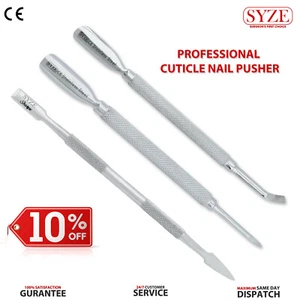 SYZE Strumento Spingi Unghie Rimuovi Cuticole Pelle Morta Acciaio Doppio Lato SET 3 Pezzi - Foto 1 di 5