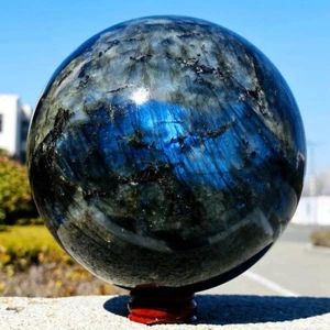 5,77 Pfund natürliche wunderschöne Labrador Kugel Quarz Kristall Stein Probe Heilung - Bild 1 von 22