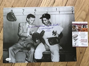 PHIL RIZZUTO FIRMATO 11X14 FRANK SINATRA DUGOUT YANKEES INSC VECCHI OCCHI BLU RARI - Foto 1 di 8