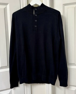 Pullover liso manga larga Roundtree & Yorke, talla M, negro Foto 1 de 2