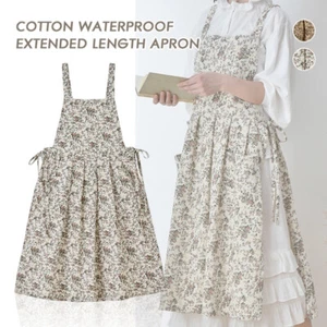 Grembiule donna cotone vestito schiena incrociata sciolto lavori domestici giardino fiorista forno avvolgente - Foto 1 di 26